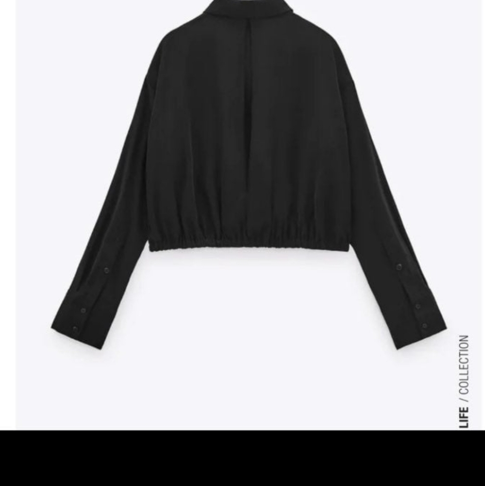 ZARA Cropped Dress Shirt XXL - Picture 4 of 5